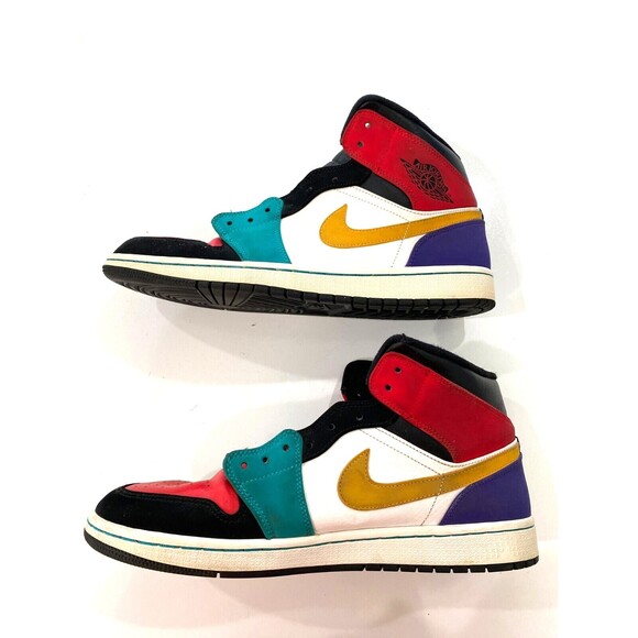 Nike Air Jordan 1 Mid Multi-Color 554724-125 Size 11.5 Men's - Picture 4 of 9